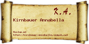 Kirnbauer Annabella névjegykártya